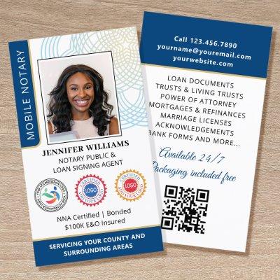 Accreditation Notary Public Photo QR Code Blue