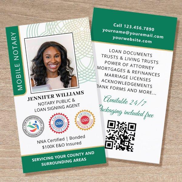 Accreditation Notary Public Photo QR Code Green