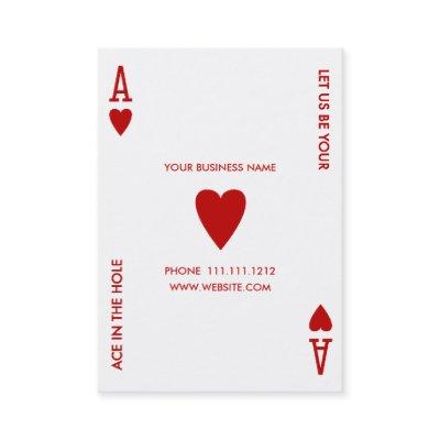 ACE OF HEARTS LET US BE YOUR ACE IN THE HOLE