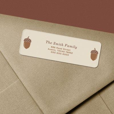 Acorn Return Address Label