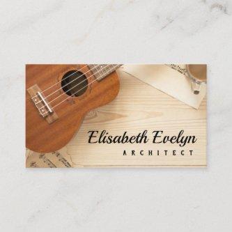acoustic guitar with wooden background