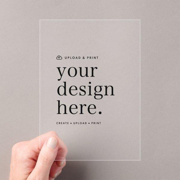 Acrylic Invitation Your Design Upload 5" x 7"
