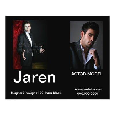 Actor Headshot Affordable Comp  Cards Flyer