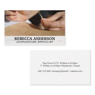 Acupuncture Back Session | Holistic Medicine Appointment Card