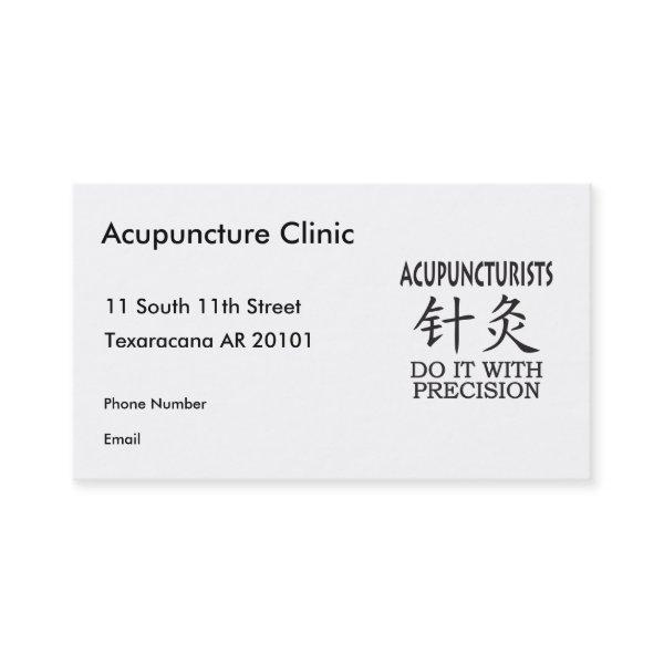 Acupuncture humor appointment card
