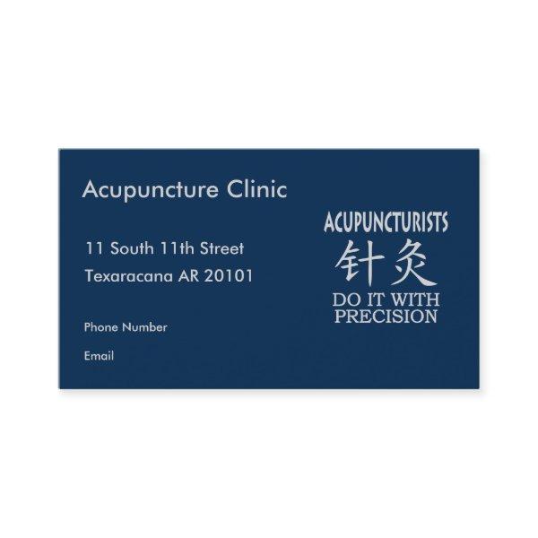 Acupuncture humor appointment card