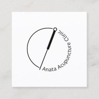 Acupuncturist Needle Logo Square