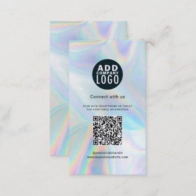 Add Business Logo and QR Code DIY Holographic
