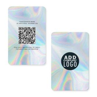 Add Business Logo Holographic QR Code DIY