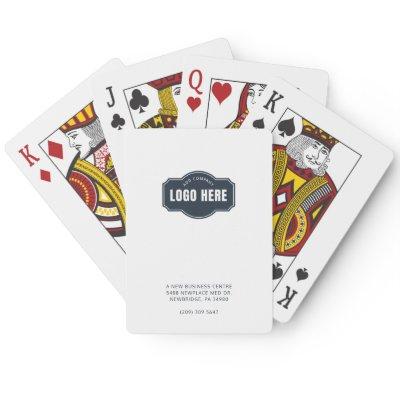Add Company Logo and Business Return Address Poker Cards