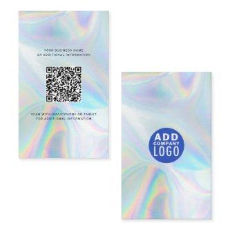 Add Company Logo QR Code Holographic