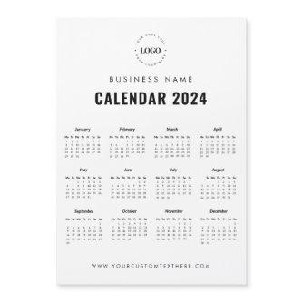 Add Custom Business Logo Magnetic 2024 Calendar Magnetic Invitation