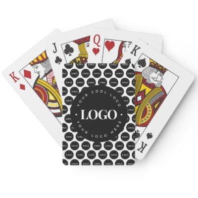 Add Custom Company Business Big Small Logo Pattern Poker Cards
