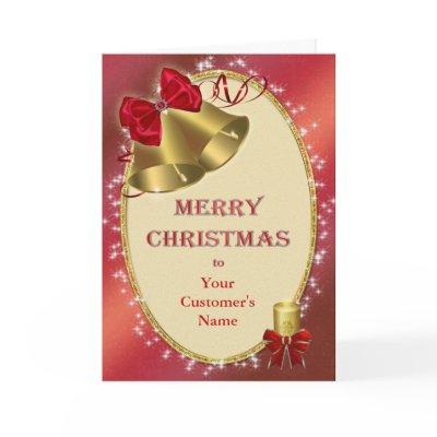 Add customers name to Corporate Christmas Holiday Card