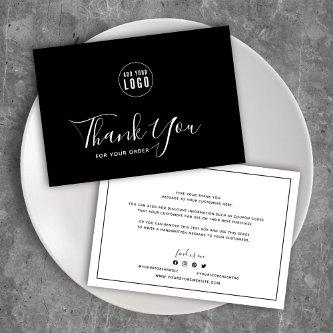 Add Logo Black Border Editable Color Thank You