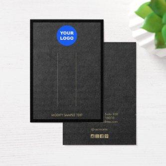 Add Logo Black Kraft Border Hair Clip Display