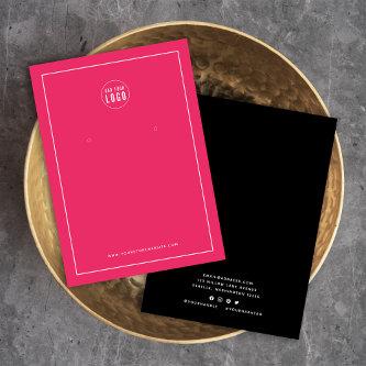 Add Logo Border Custom Color Earring Display Card