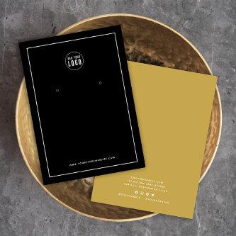 Add Logo Border Custom Color Earring Display Card