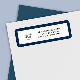 Add Logo Custom Border Business Return Address Label