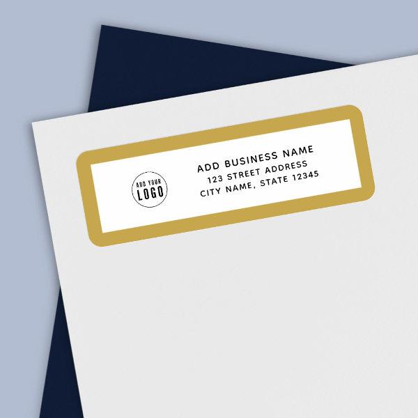 Add Logo Custom Border Business Return Address Label