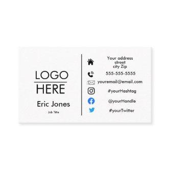add logo Custom BUSINESS LOGO and social media Bus
