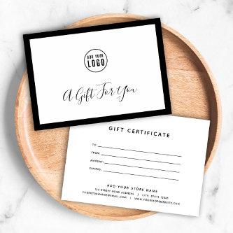 Add Logo Editable Border Color Gift Certificate