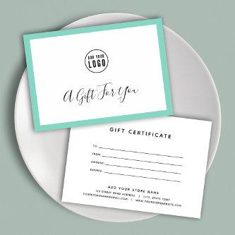 Add Logo Editable Border Color Gift Certificate