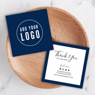 Add Logo Editable Border Social Thank You Insert