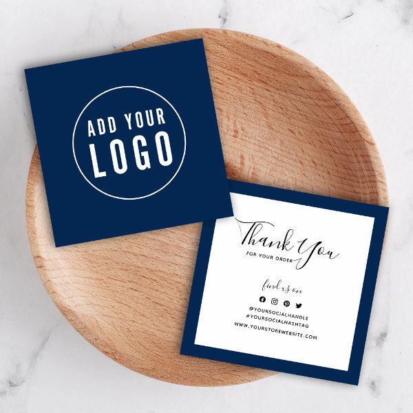 Add Logo Editable Border Social Thank You Insert