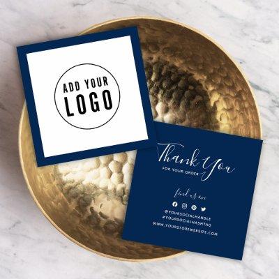 Add Logo Editable Border Social Thank You Insert