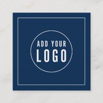 Add Logo Editable Color White Border Social Media Square