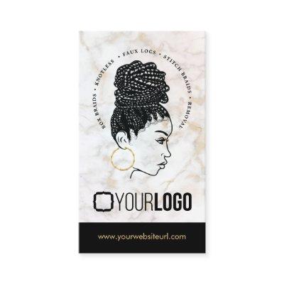 Add Logo Hair Braiding Salon Braid Stylist Marble