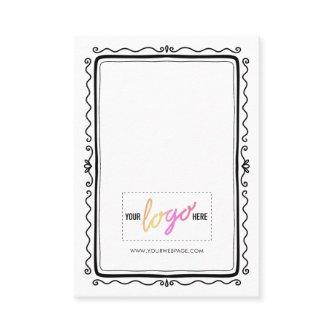 Add Logo Hand Drawn Frame Earrings Card No Dots 03