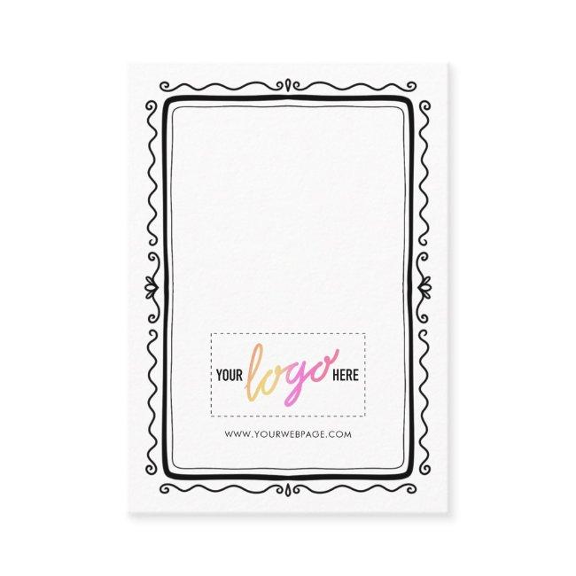 Add Logo Hand Drawn Frame Earrings Card No Dots 03
