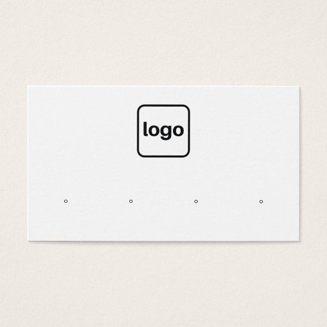 Add Logo Horizontal Four Stud Earring Hole