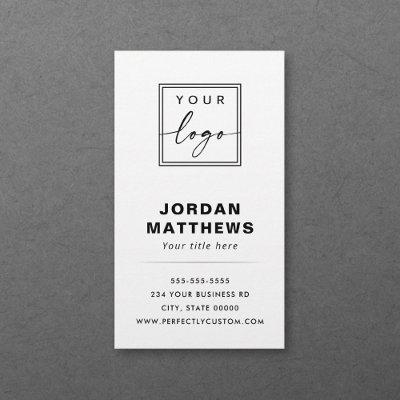 Add logo modern minimal white or any color