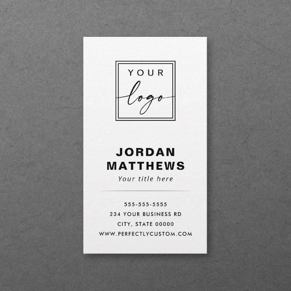 Add logo modern minimal white or any color