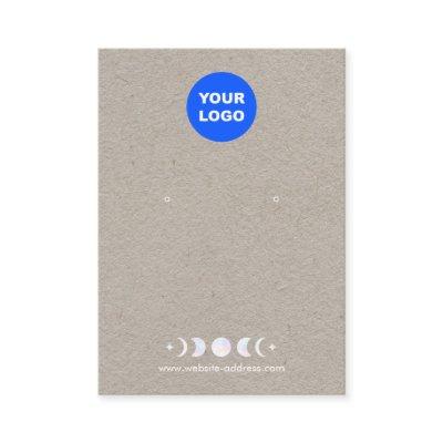 Add Logo Moon Phase Kraft  Earring Display  Busine