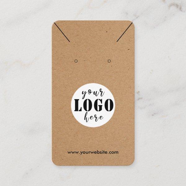 Add logo Simple Craft Paper earring Display Card
