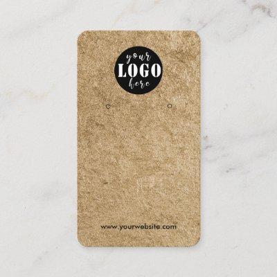 Add logo Simple Kraft Paper earring Display Card