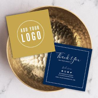 Add Logo Social Custom Color Thank You Insert