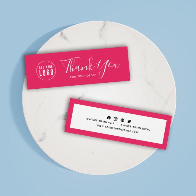 Add Logo Social Media Thank You Editable Color