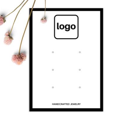 Add Logo Three Earring Sets Black Border