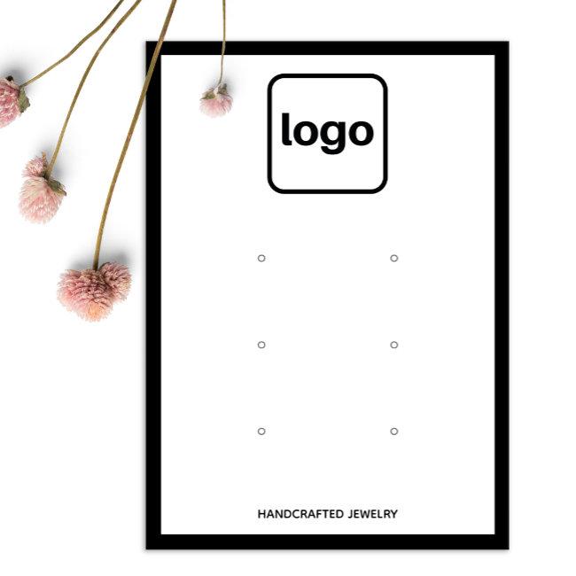 Add Logo Three Earring Sets Black Border