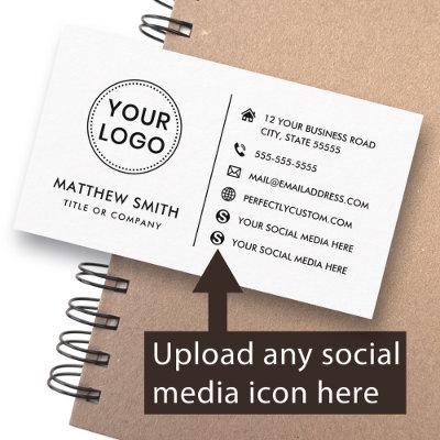 Add logo website any social media modern minimal