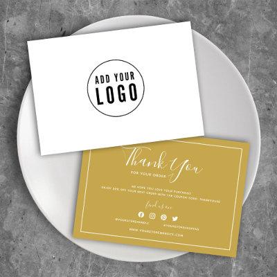 Add Logo White Border Editable Color Thank You