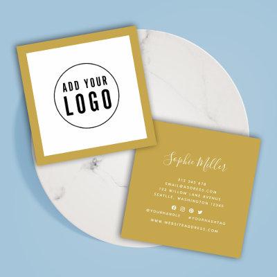 Add Logo with Editable Border Color Social Media Square