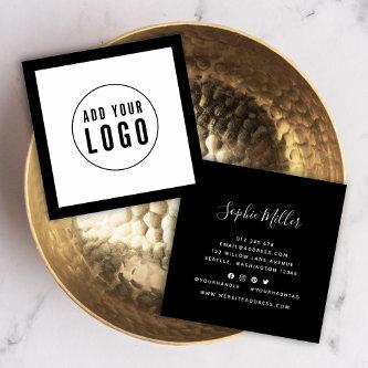 Add Logo with Editable Border Color Social Media Square