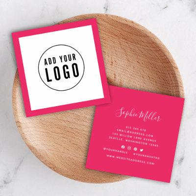 Add Logo with Editable Border Color Social Media Square