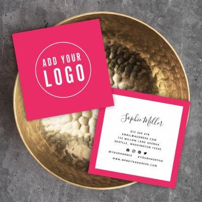 Add Logo with Editable Border Color Social Media Square